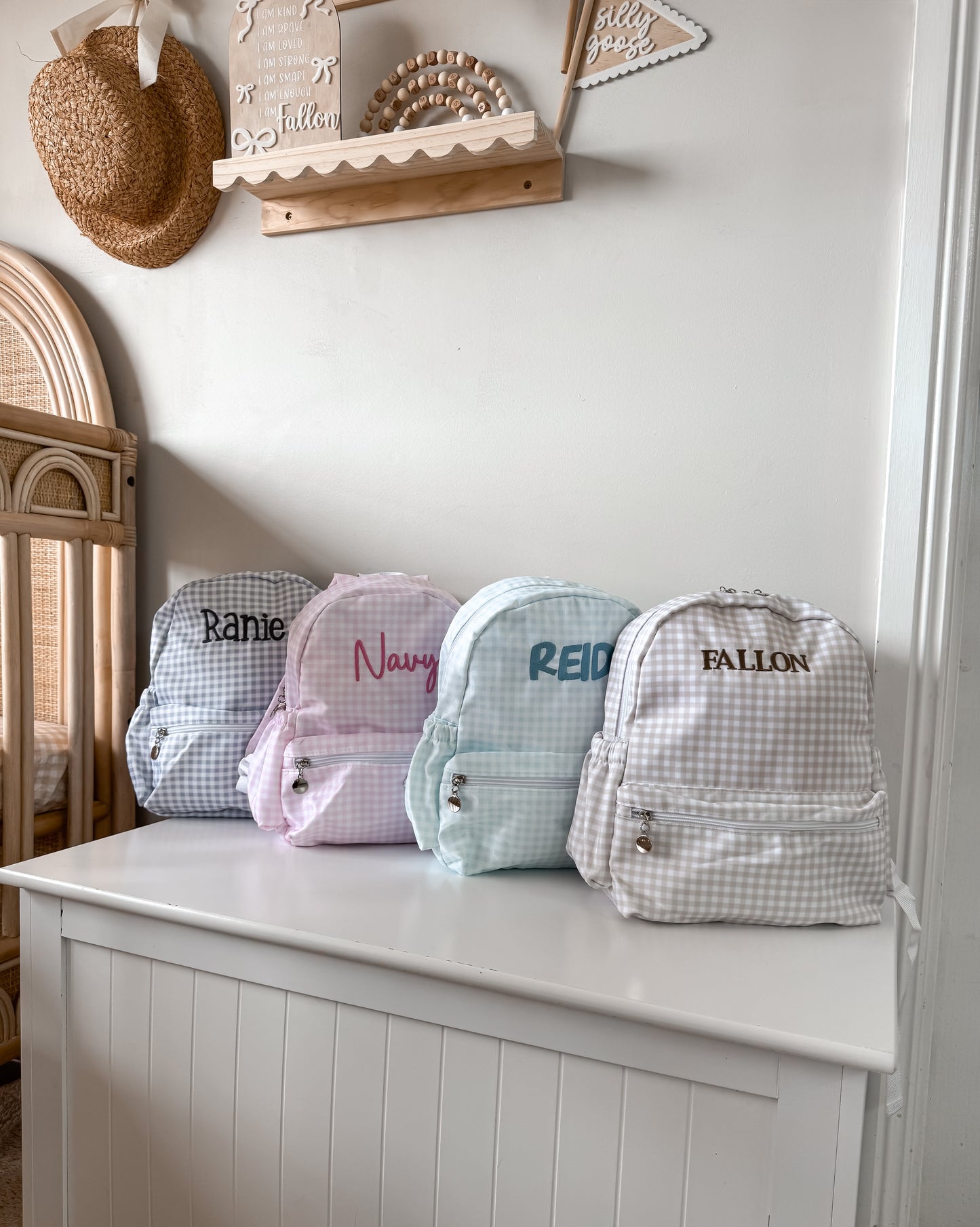Gingham Backpack