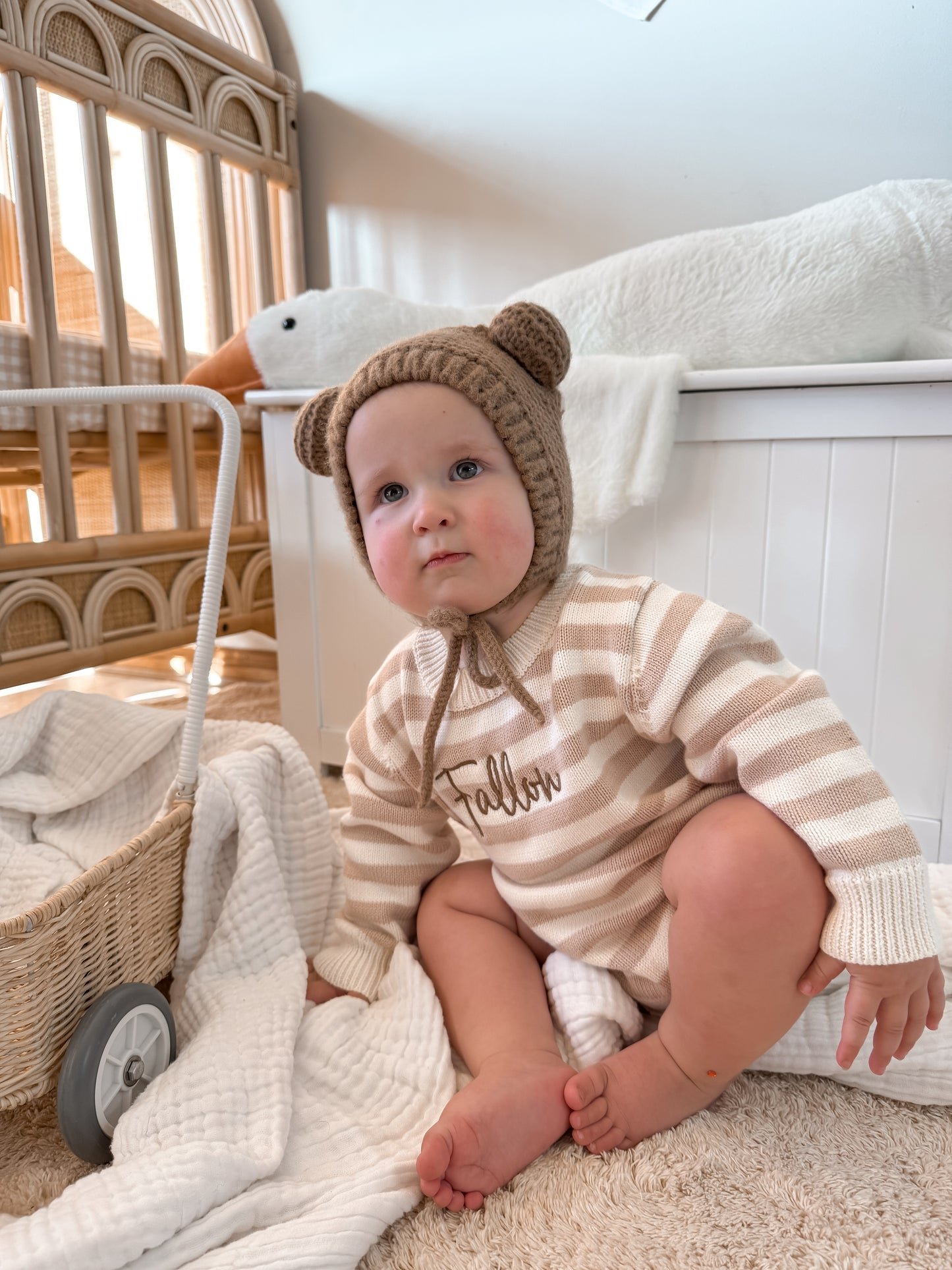 Knitted Stripe Romper