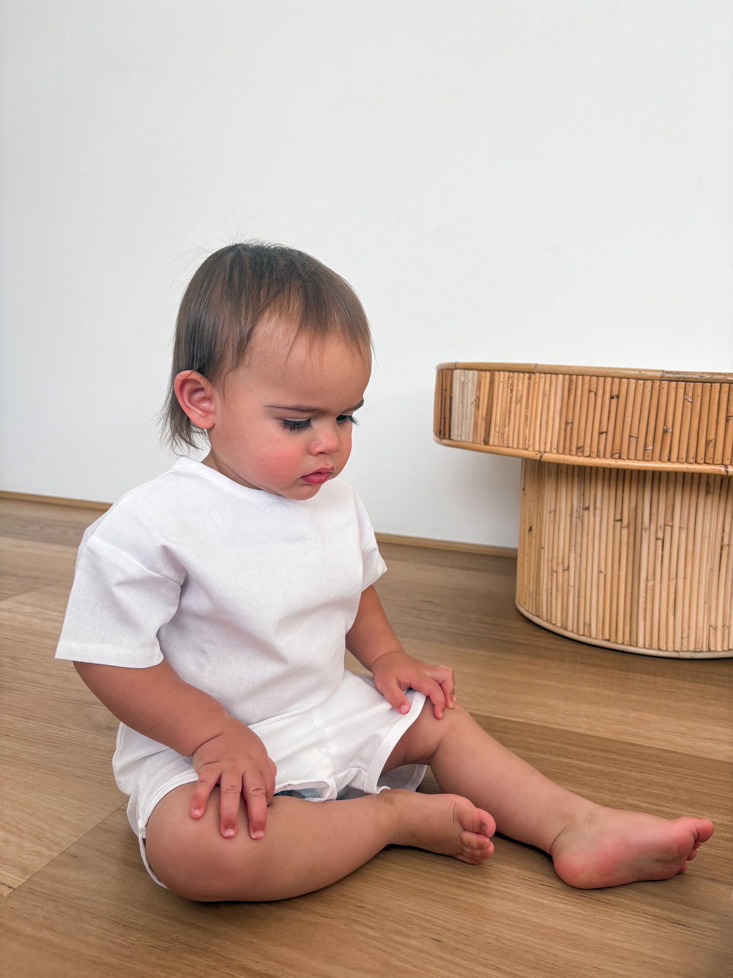 Linen Boxy Tee Set