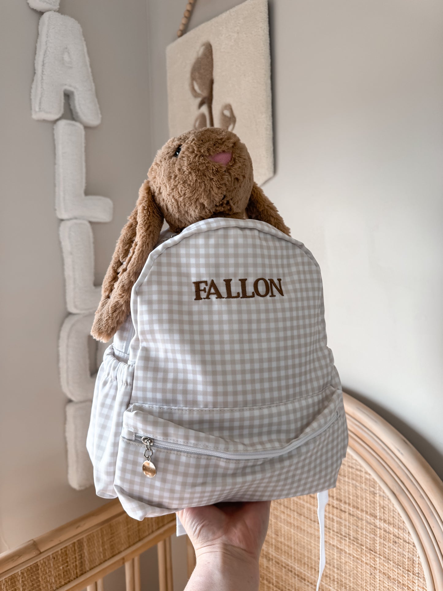 Gingham Backpack