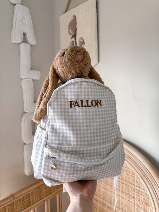 Gingham Backpack