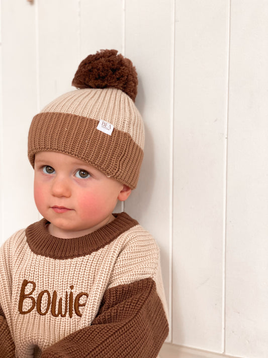 Signature Colour Block Knit Beanie