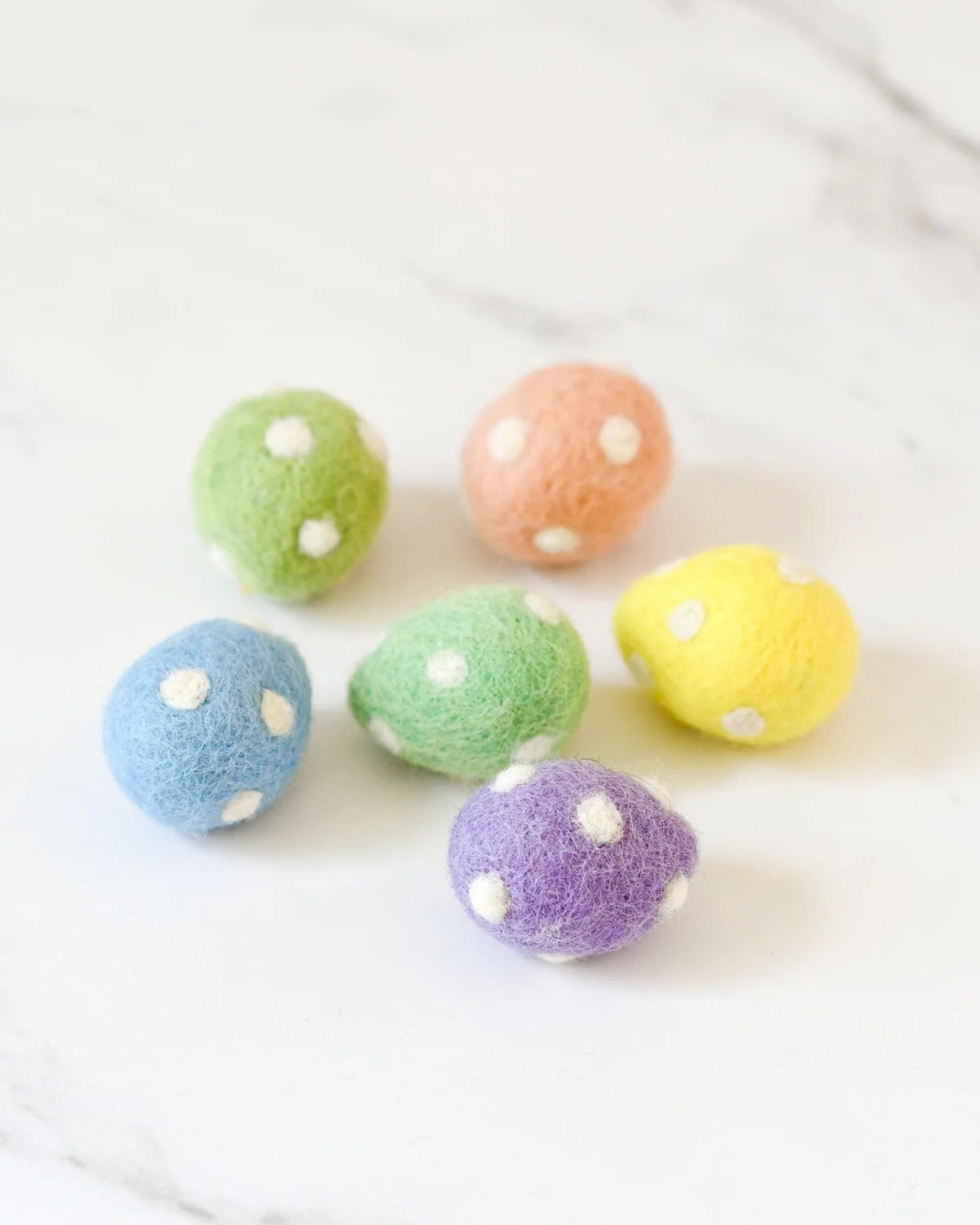 FELT POLKA DOTS EGGS (SET OF 6)