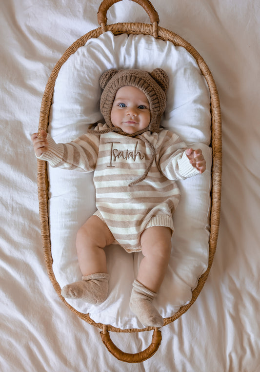 Knitted Stripe Romper