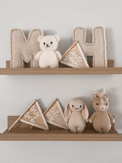 Teddy Fabric Letters