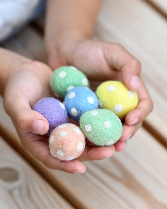 FELT POLKA DOTS EGGS (SET OF 6)